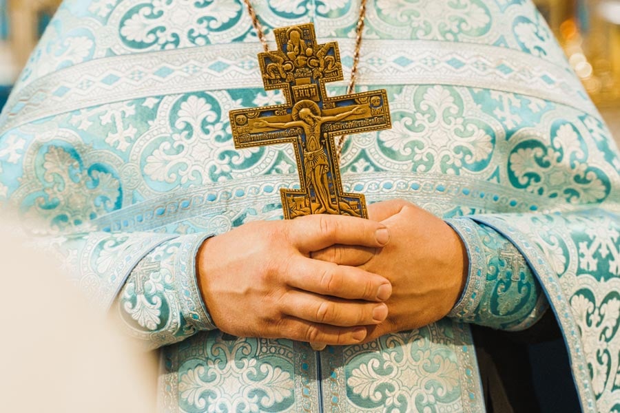 Orthodox Priest with Blessing Cross